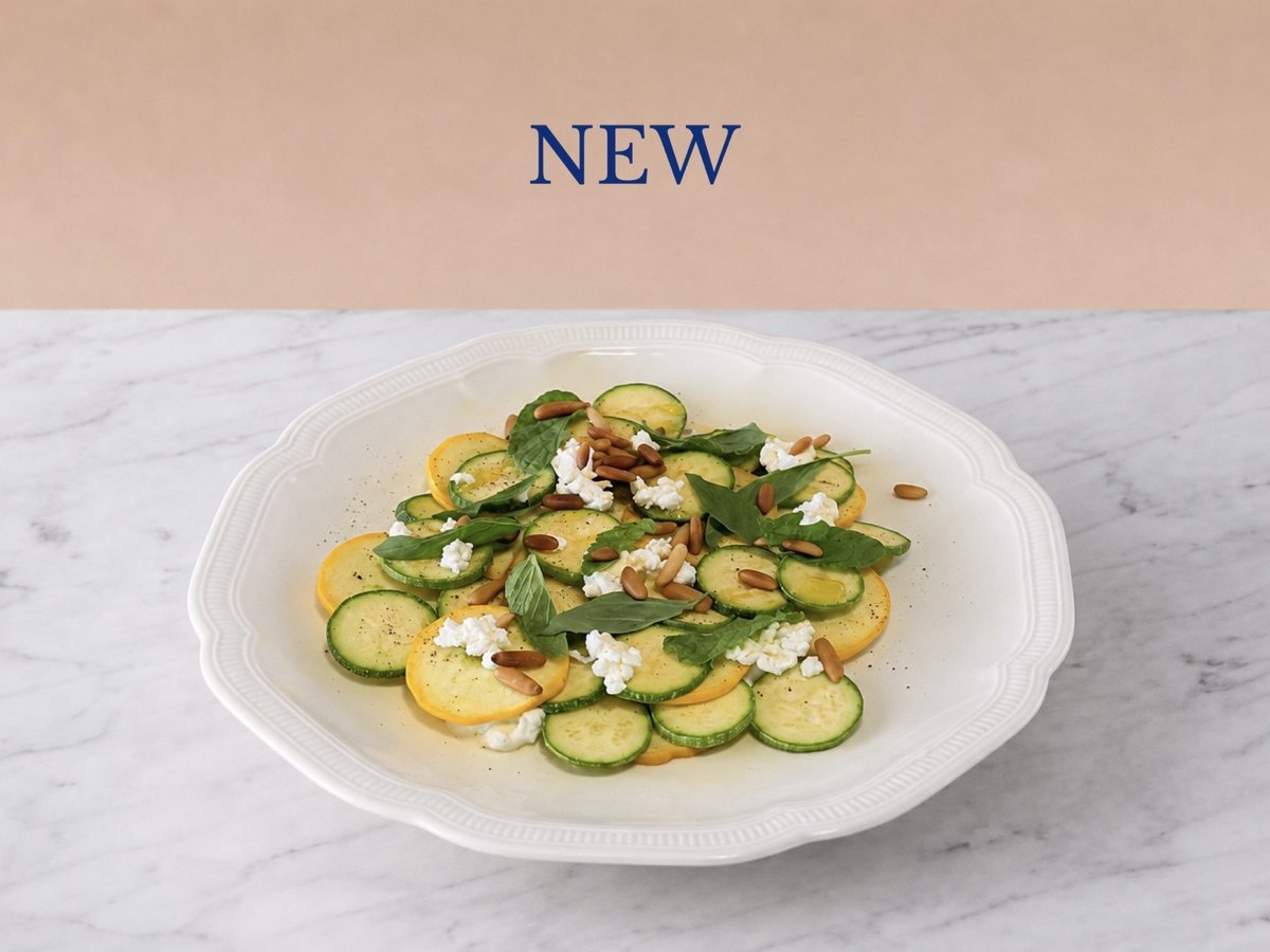 Zucchini with greek yougurt and feta