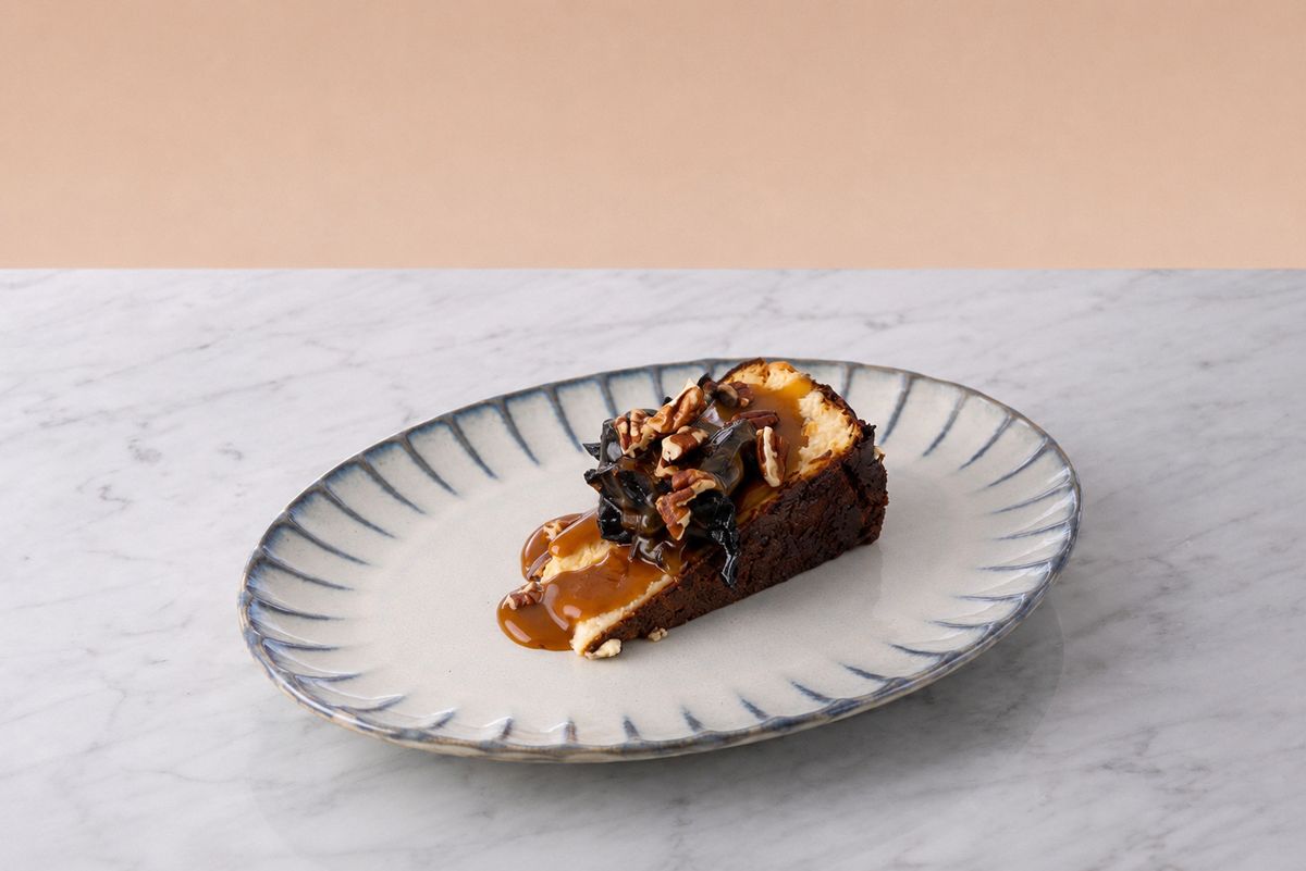 Salted caramel cheesecake.